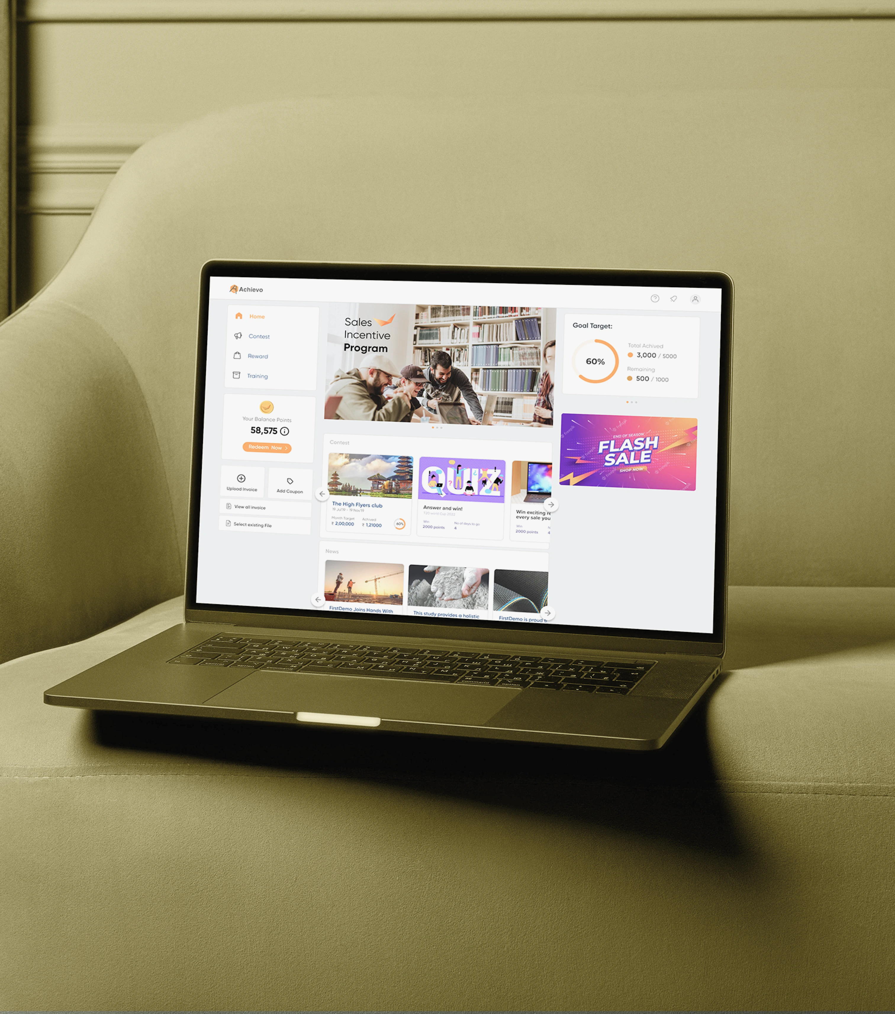 Channel Smart's responsive web dashboard on a laptop