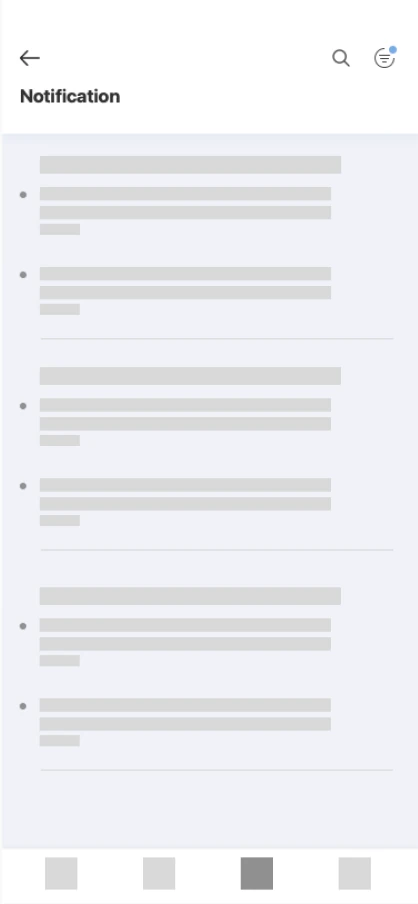 Wireframe: Notifications