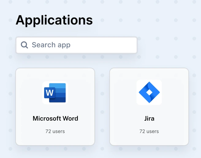 Applications search