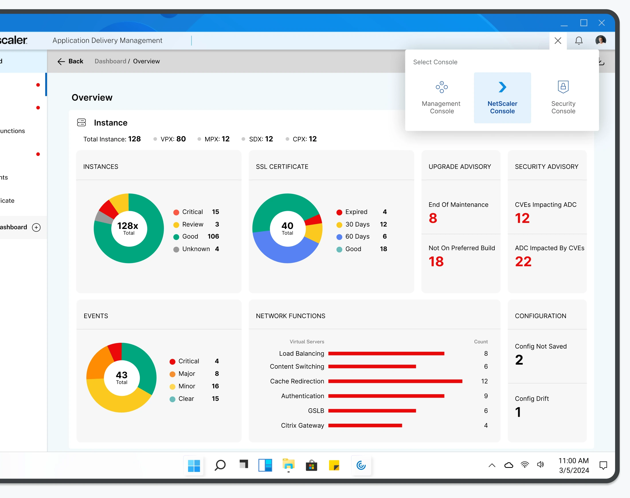 Switching between NetScaler and other consoles