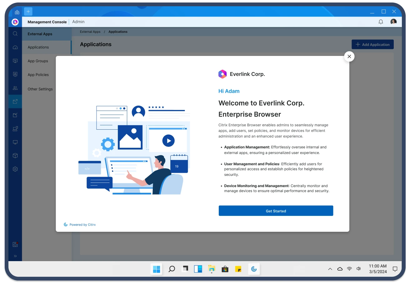 Welcome to Everlink Corp. in the management console
