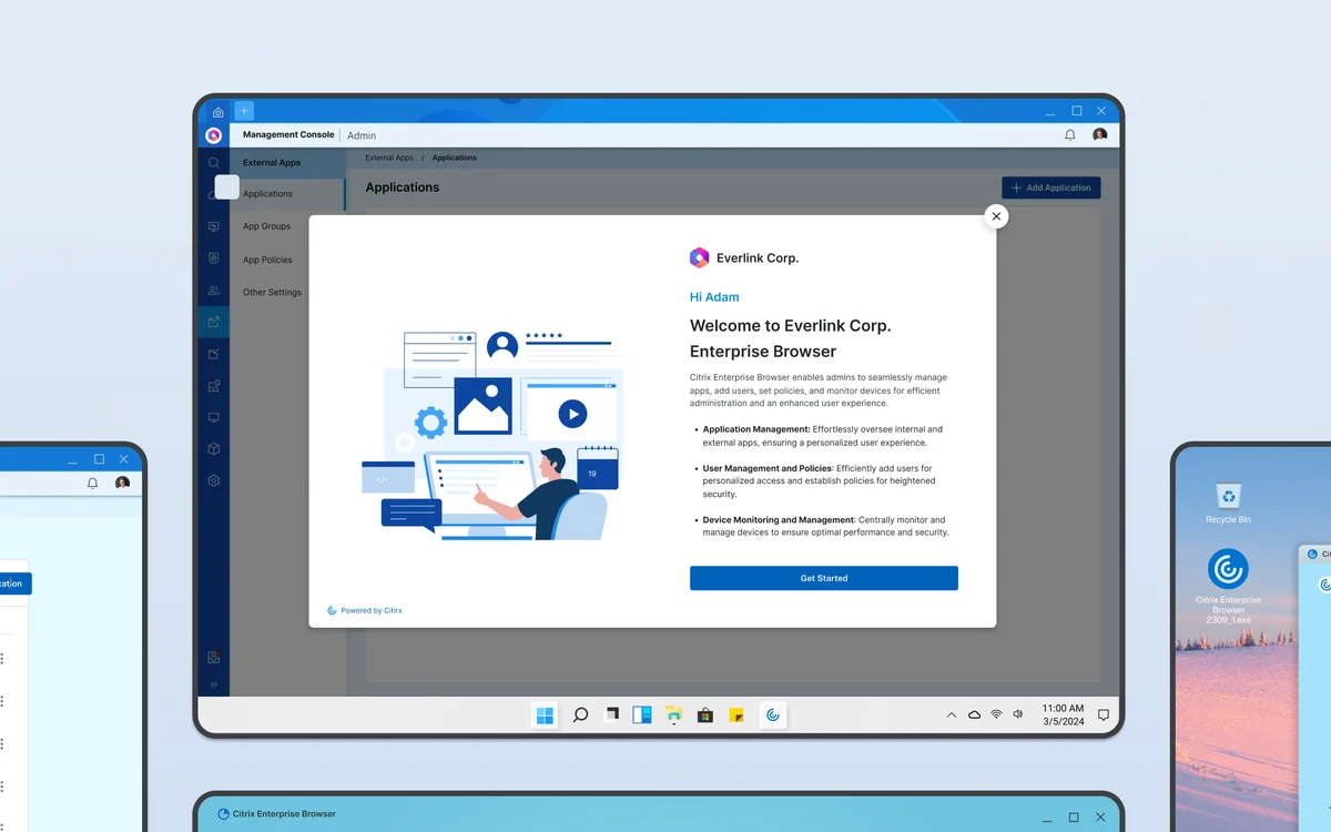 Citrix Enterprise Browser management console