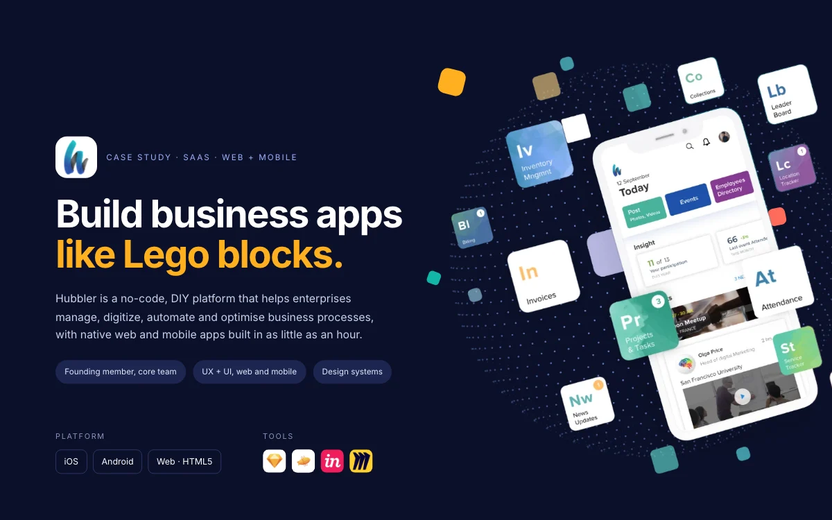 Hubbler: build business apps like Lego blocks, with the My Day app and its app tiles