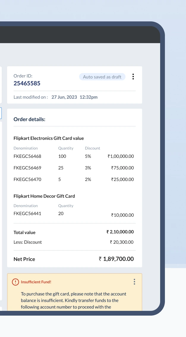 Order details