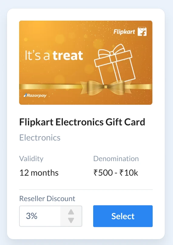 Flipkart Electronics Gift Card
