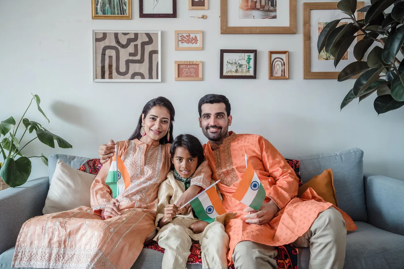A family at home