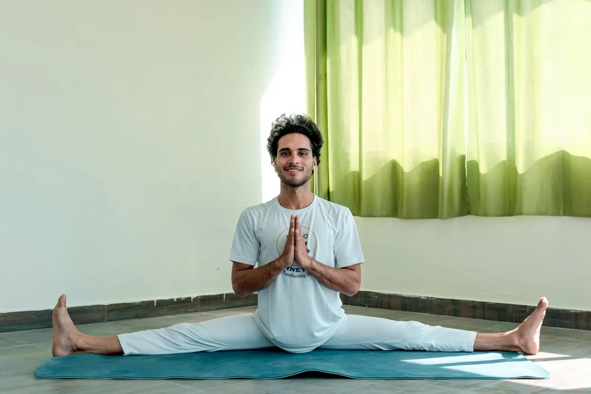 A yoga session